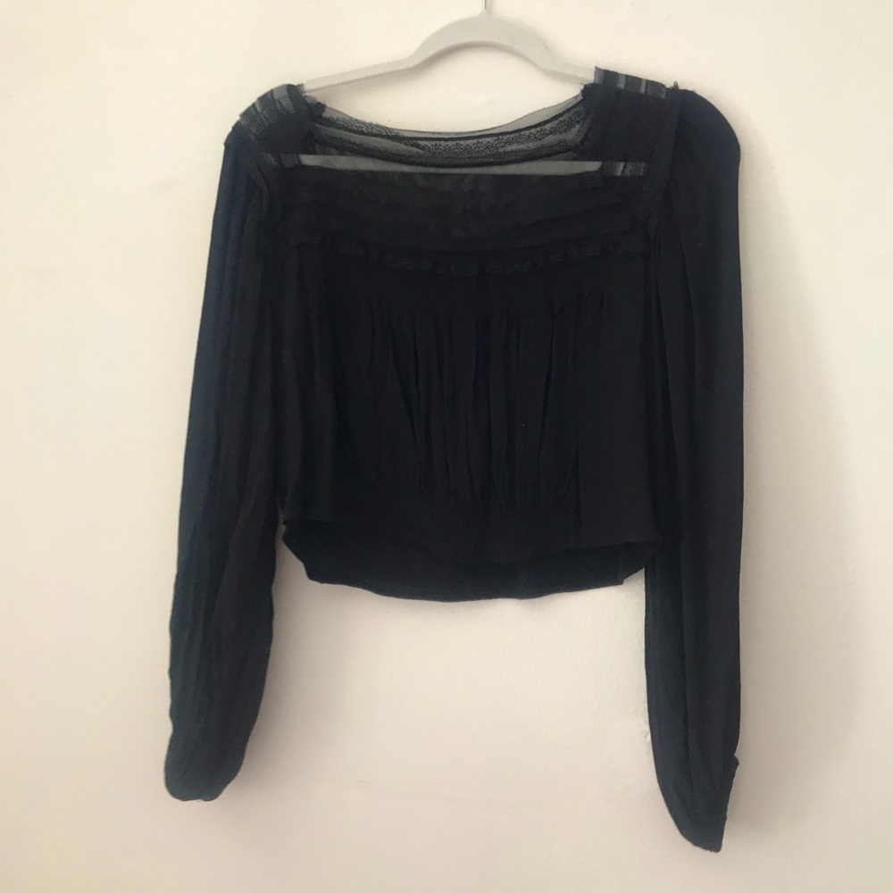 Black Cropper Blouse